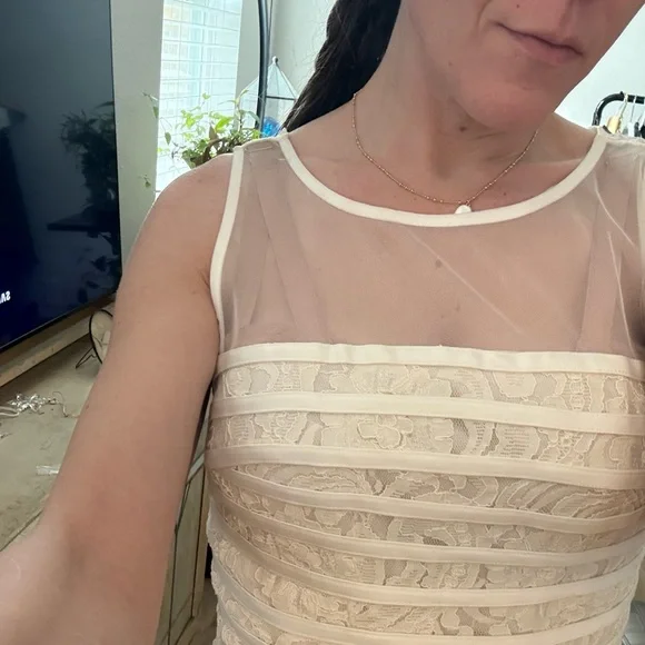 Julia Jordan Cream Lace Mini Dress - Picture 3 of 6